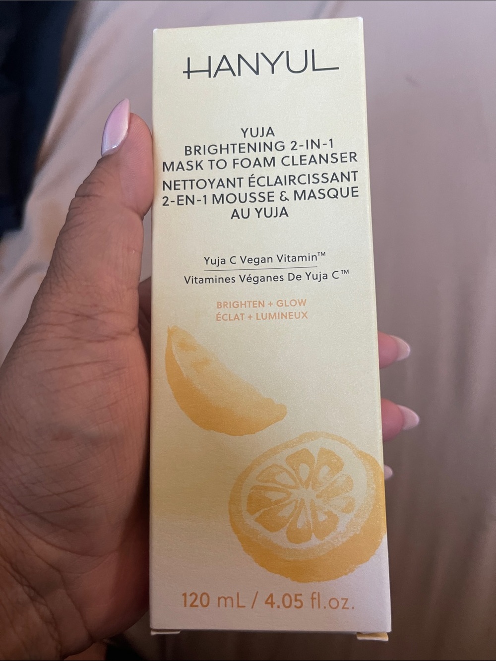 Hanyul Yuja Brightening 2-in-1 Mask to Foam Cleanser — Yellow